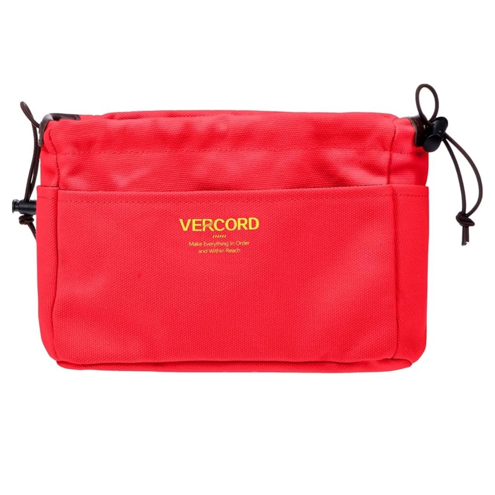 Vercord Canvas Handbag Organizers, Sturdy Purse Insert Organizer Bag Red